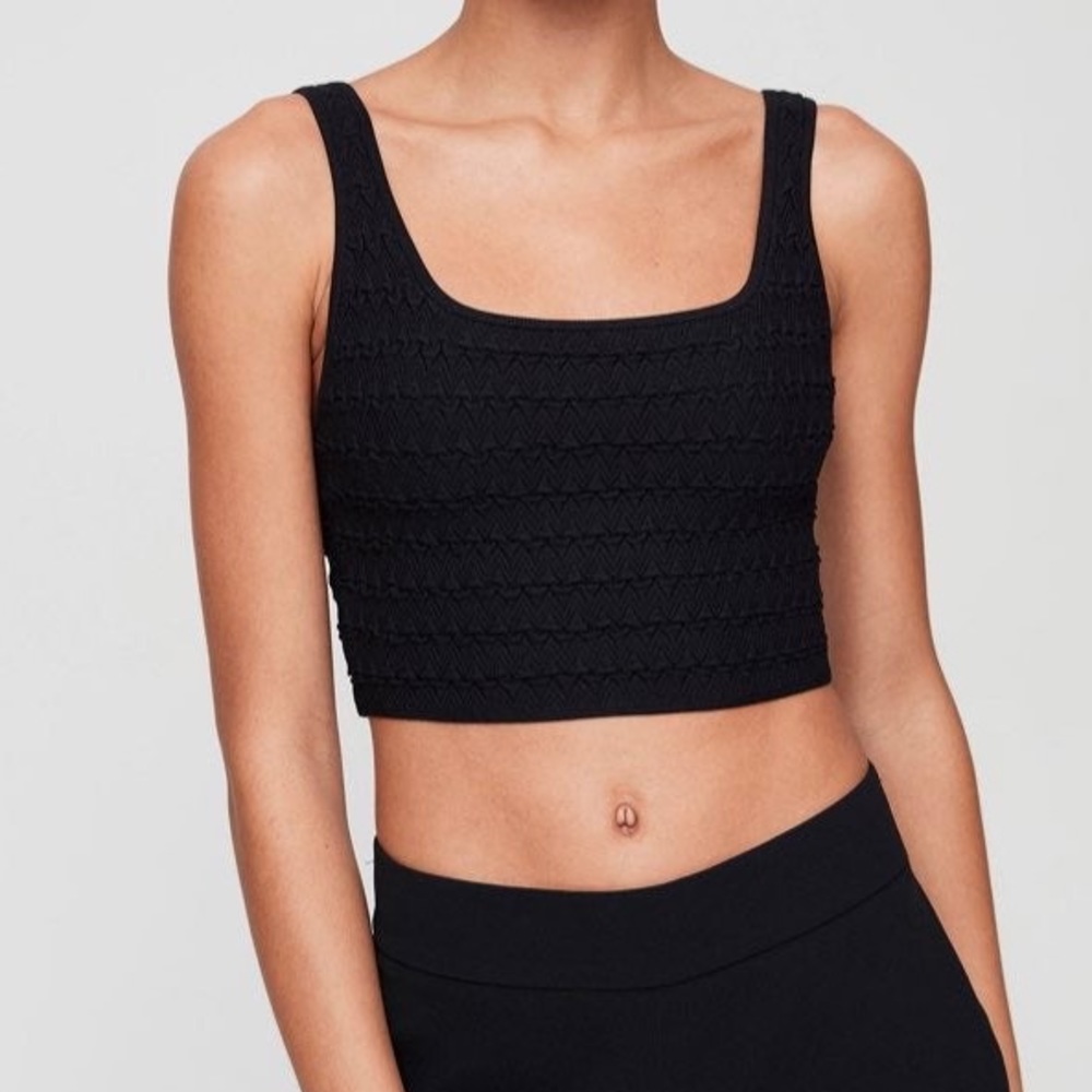 Aritzia Babaton Sculpt Knit Squareneck Cropped Tank - Picture 1 of 7